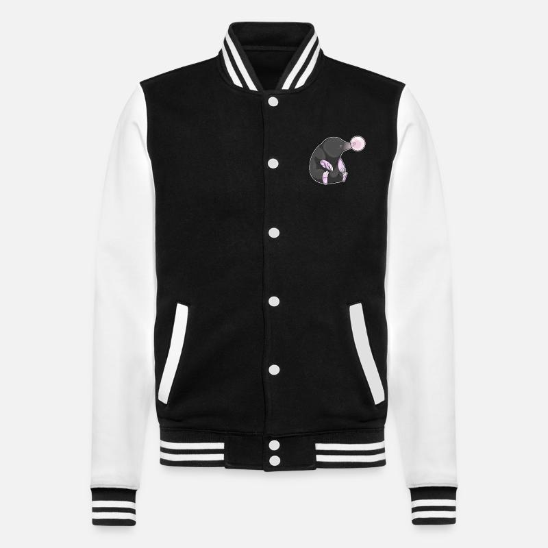 Mole chewing gum - College Sweat Jacket - black/white