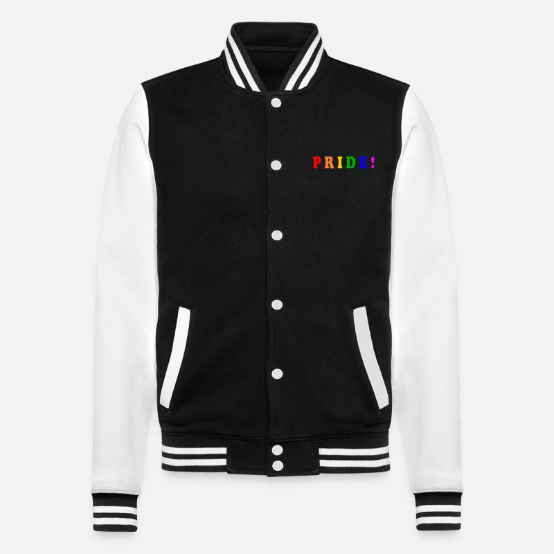 Pride - College-Sweatjacke - Schwarz/Weiß