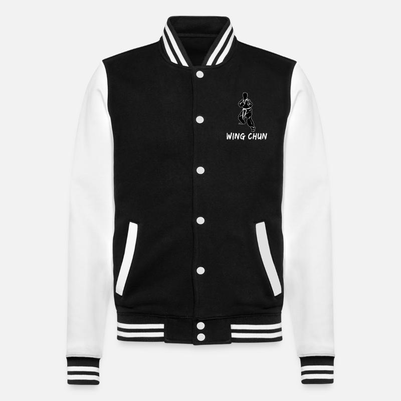Wing Chun - College-Sweatjacke - Schwarz/Weiß