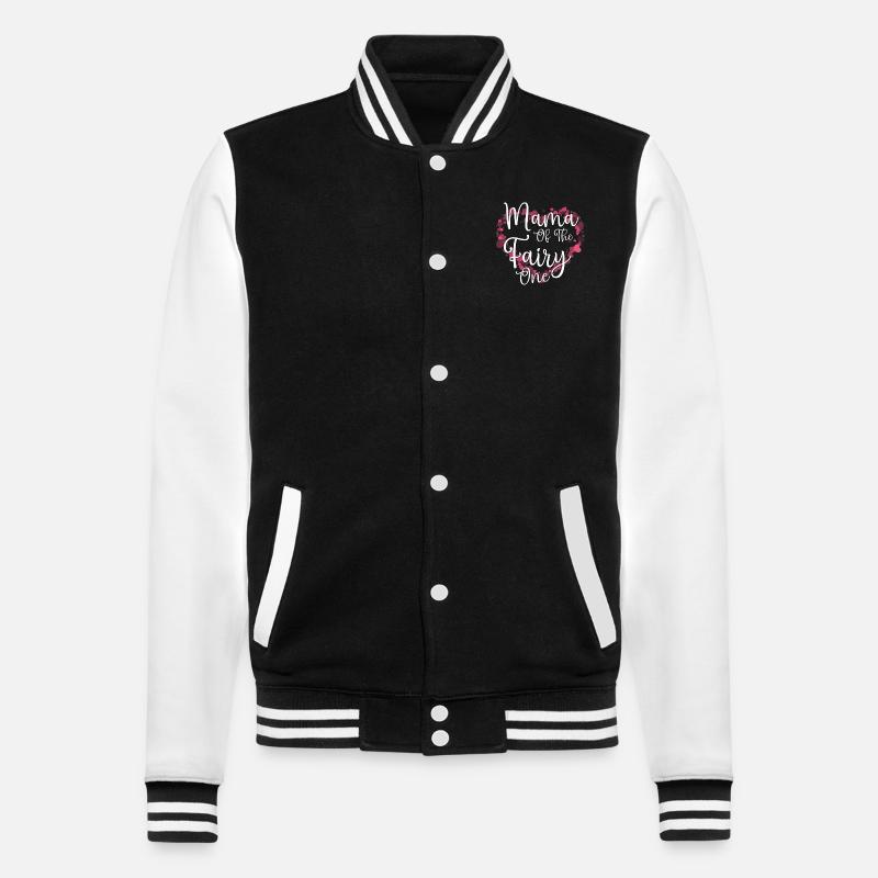 Mama der Fee Eins - College-Sweatjacke - Schwarz/Weiß