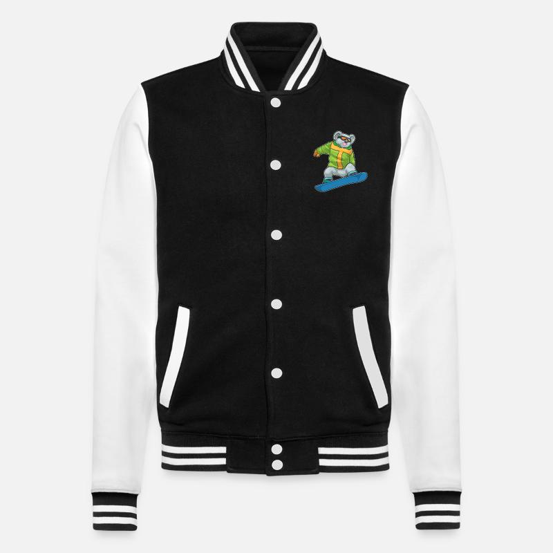 Koala Snowboarder Snowboard - Veste Teddy - noir/blanc