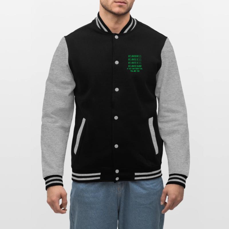 Computer Binary Code Developers Gift College Sweat Jacket