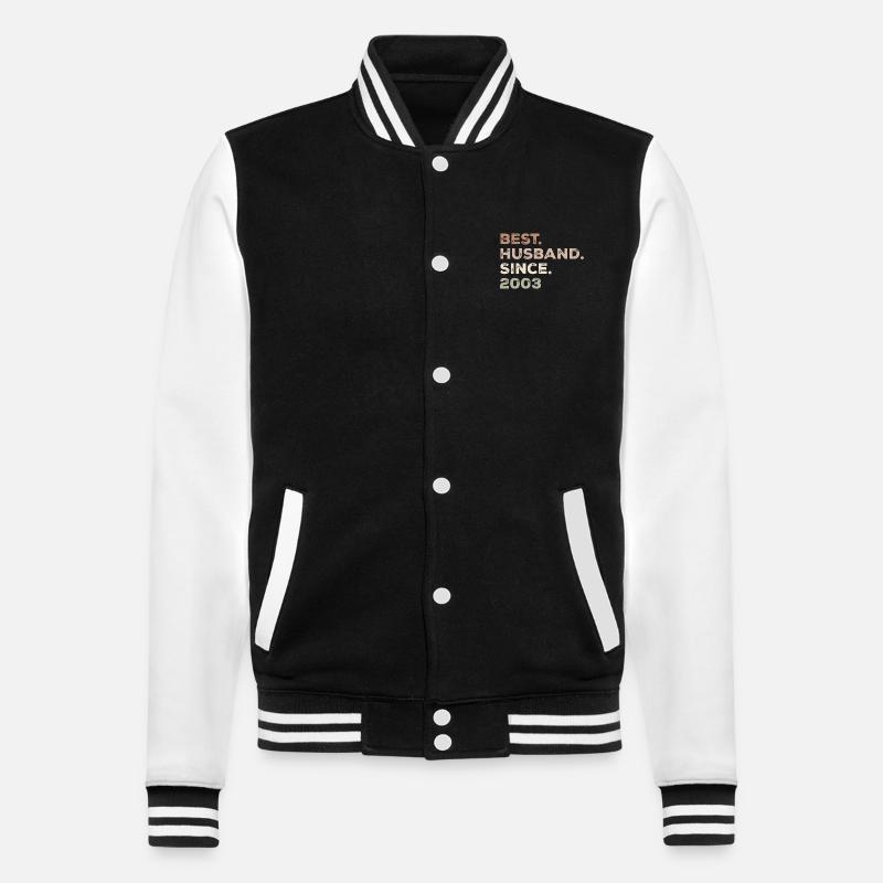 Bester Ehemann seit 2003 Geburtstagsgeschenk - College-Sweatjacke - Schwarz/Weiß