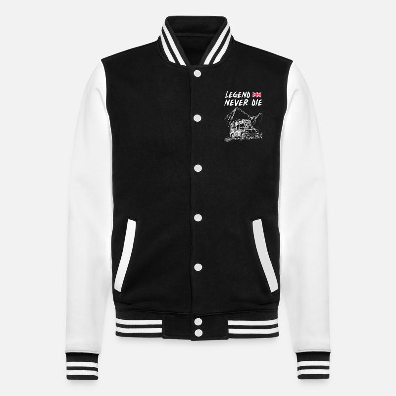 Landy Legend Never Die - College Sweat Jacket - black/white