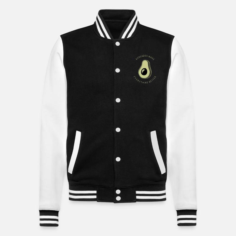 Avocados Make Everything Better - College Sweat Jacket - black/white