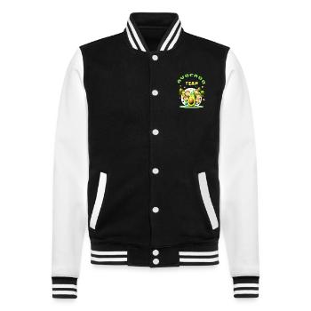 Avocado team - College Sweat Jacket - black/white - Front - Nik (191cm) & Marisol (170cm)