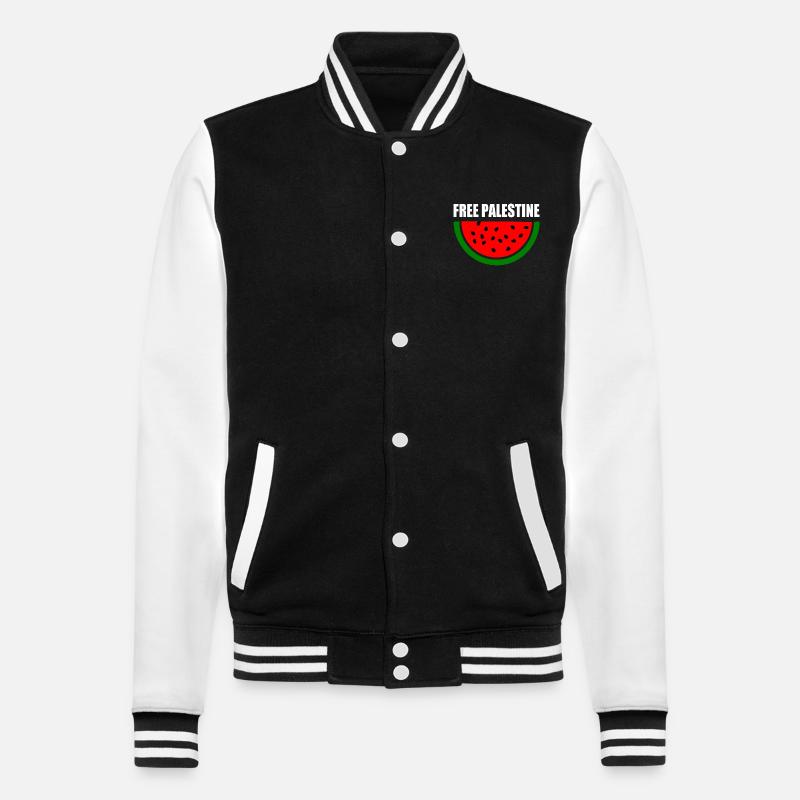 Free palestine Melon pastèque - Veste Teddy - noir/blanc