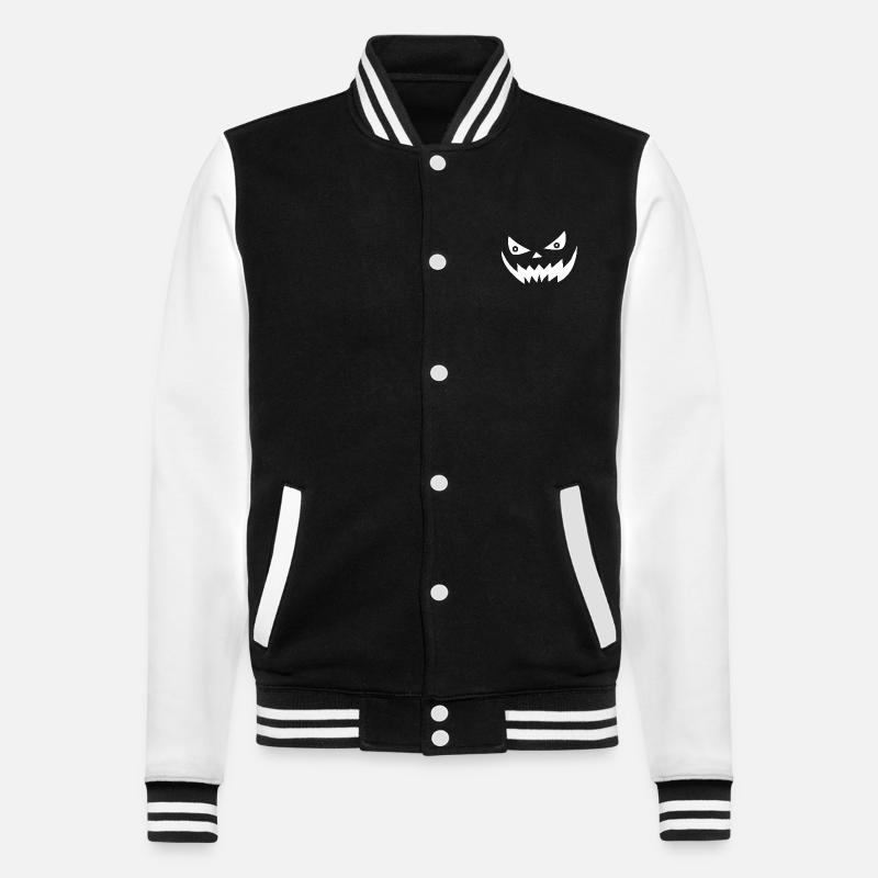 Halloween grimace white - College Sweat Jacket - black/white