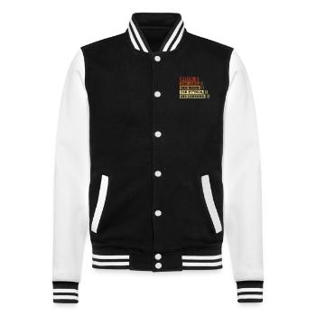 Vintage Né 2015 Homme Mythe Légende - Veste Teddy - noir/blanc - Devant - Nik (191cm) & Marisol (170cm)