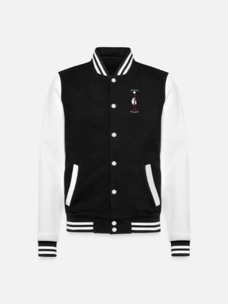Überzieher Führer Heinar (Comic) für Kerls - College-Sweatjacke - Schwarz/Weiß