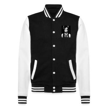 anime, fille, cadeau, horreur - Veste Teddy - noir/blanc - Devant - Nik (191cm) & Marisol (170cm)