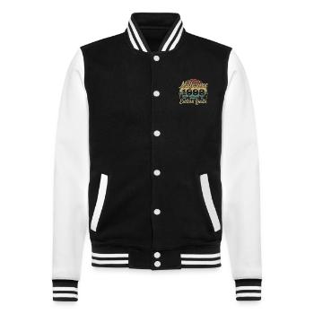 Millésime 1998 - Cadeau Pour le 26e Anniversaire - Veste Teddy - noir/blanc - Devant - Nik (191cm) & Marisol (170cm)