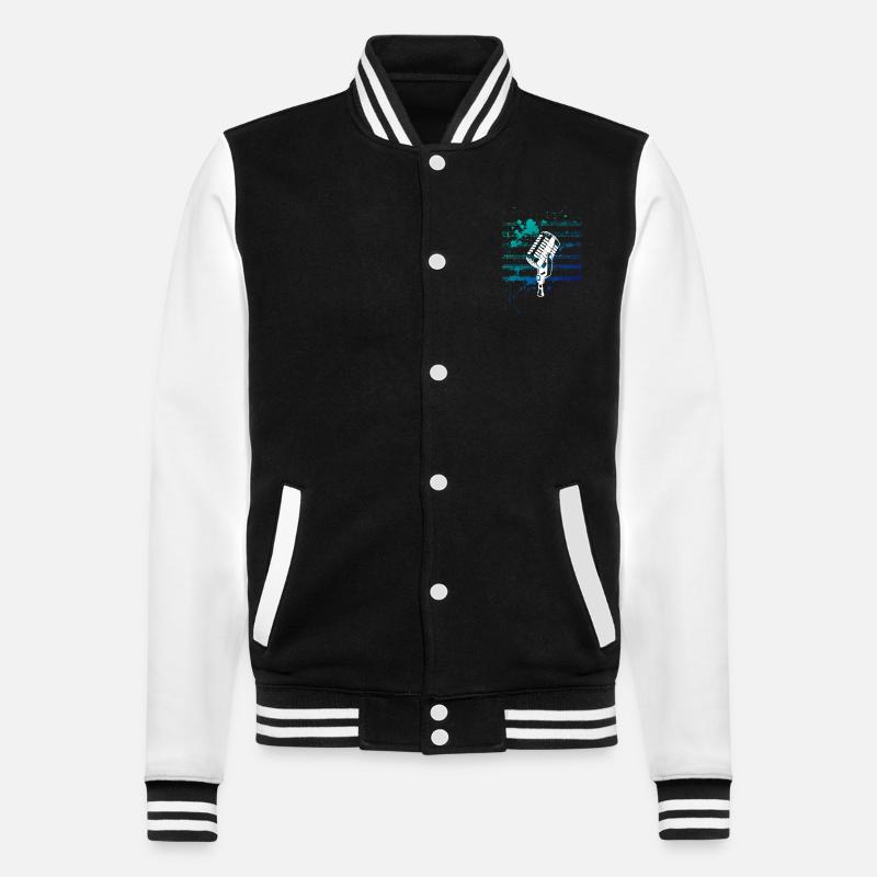 say it with micro - College-Sweatjacke - Schwarz/Weiß