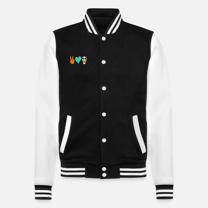 Gans - College-Sweatjacke - Schwarz/Weiß
