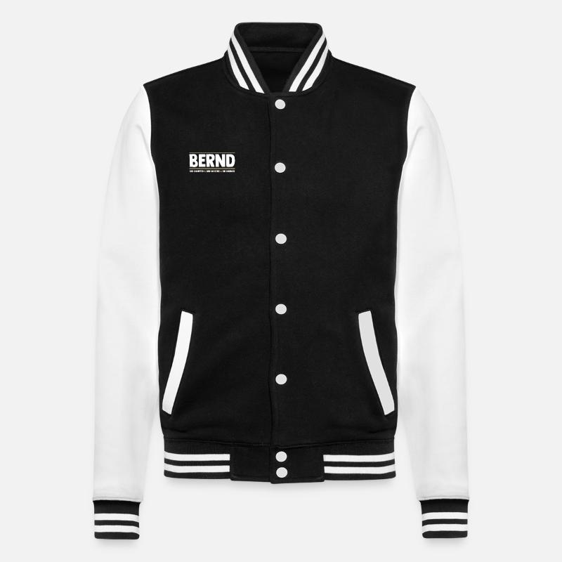 Bernd - Veste Teddy - noir/blanc