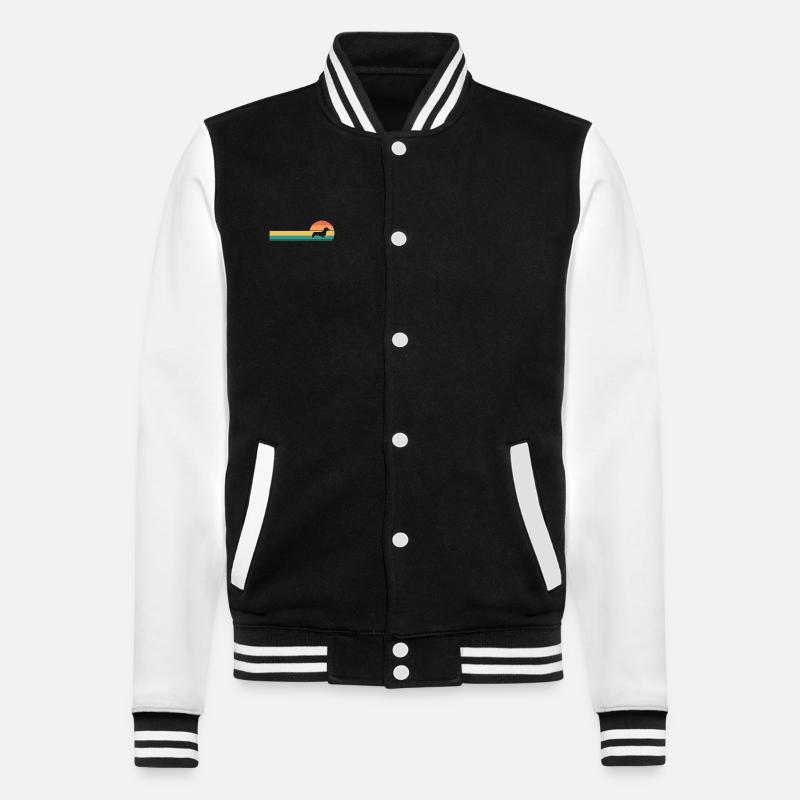 Chien teckel - Veste Teddy - noir/blanc