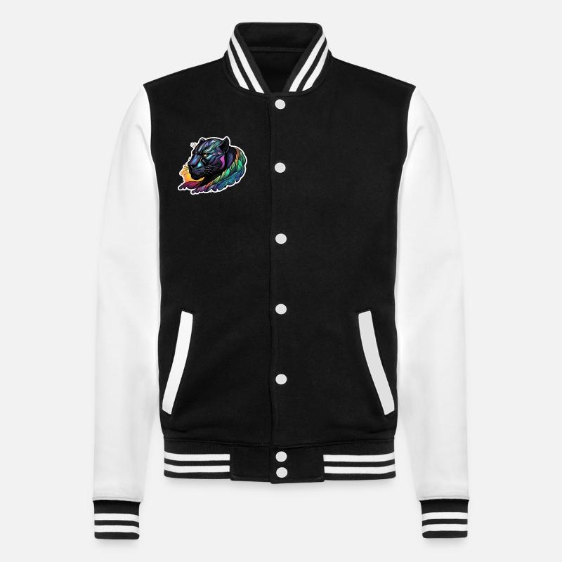 Panthère - Veste Teddy - noir/blanc