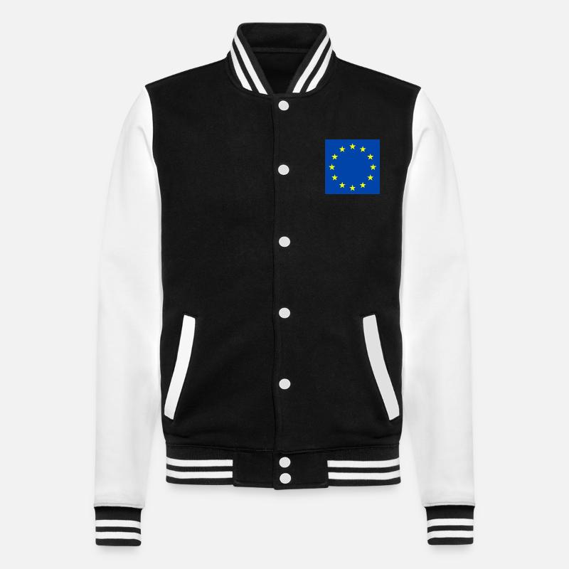 Drapeau de l’Europe - Veste Teddy - noir/blanc