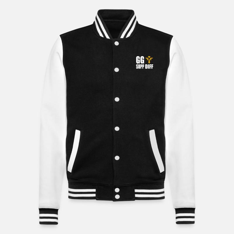 GG Supp Diff Gamer Gaming - College-Sweatjacke - Schwarz/Weiß