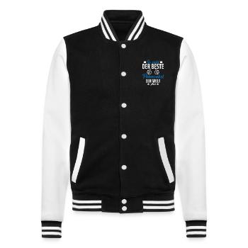 Voici à quoi ressemble le meilleur parrain du monde - Veste Teddy - noir/blanc - Devant - Nik (191cm) & Marisol (170cm)