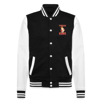 Le roi Pierogi - Veste Teddy - noir/blanc - Devant - Nik (191cm) & Marisol (170cm)