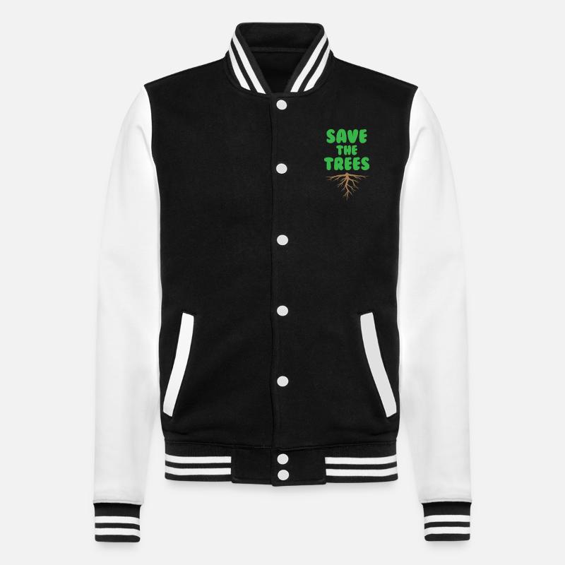 Save The Trees Environmental Lover - College-Sweatjacke - Schwarz/Weiß