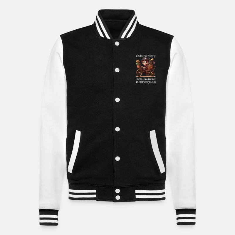 First Steampunk School Day - College Sweat Jacket - black/white