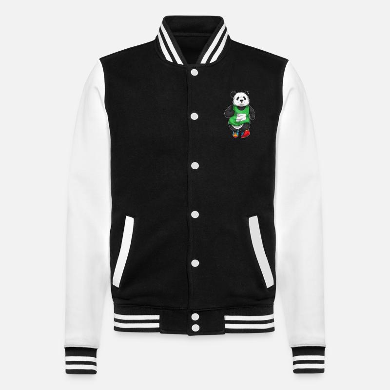 Panda Jogger Jogging Sport - Veste Teddy - noir/blanc