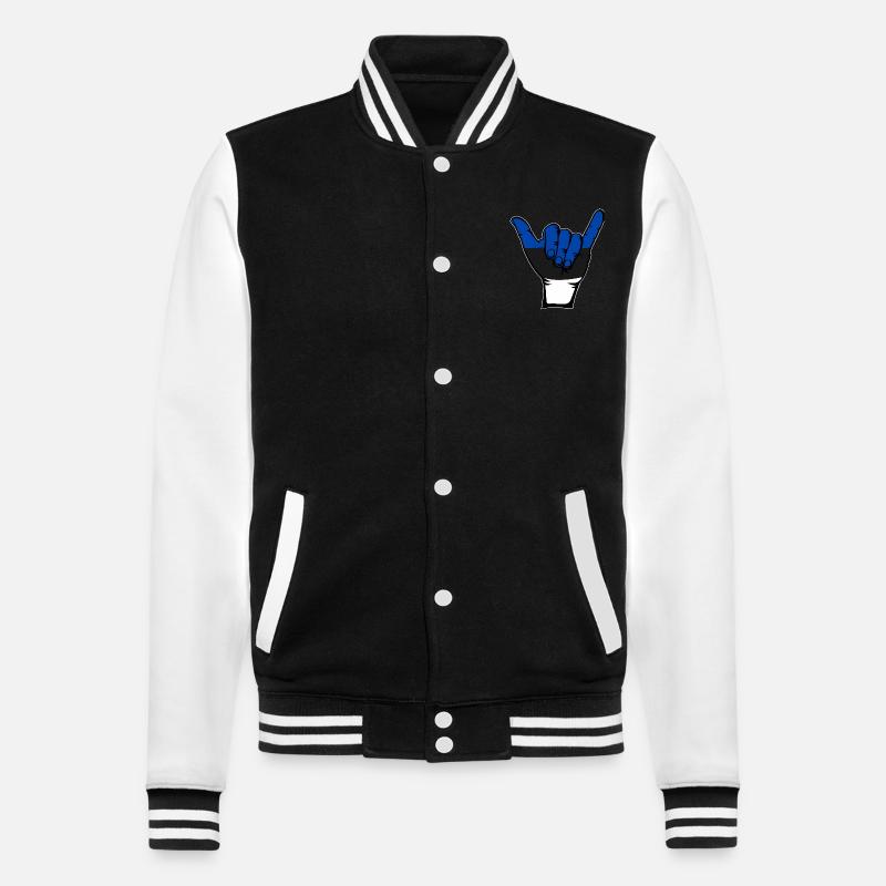 Estonie Drapeau Surf Symbole - Veste Teddy - noir/blanc