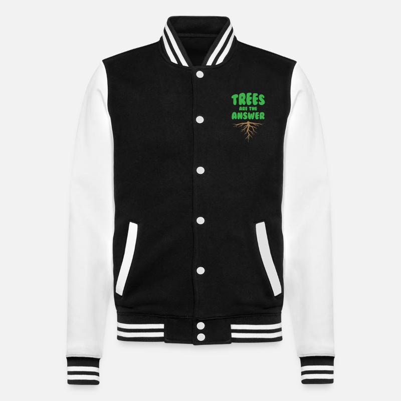 Trees Are The Answer - College-Sweatjacke - Schwarz/Weiß