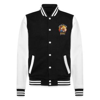 December 1982 Birthday Present December 1982 - College Sweat Jacket - black/white - Front - Nik (191cm) & Marisol (170cm)