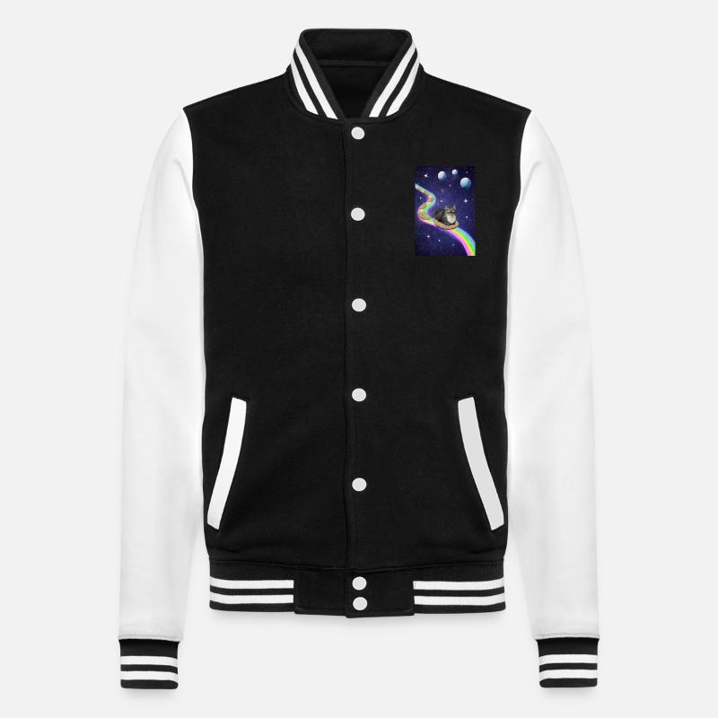 Mignon chat de l’espace - Veste Teddy - noir/blanc