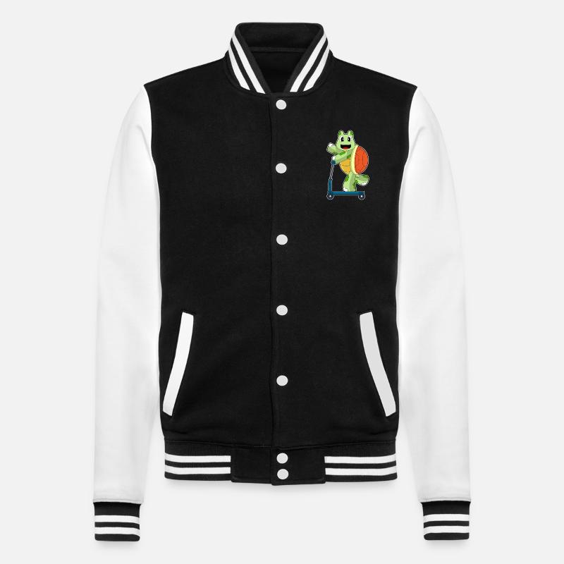 Turtle Roller - Veste Teddy - noir/blanc
