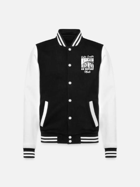 Roller Coaster Bliss On Repeat Mode - College-Sweatjacke - Schwarz/Weiß
