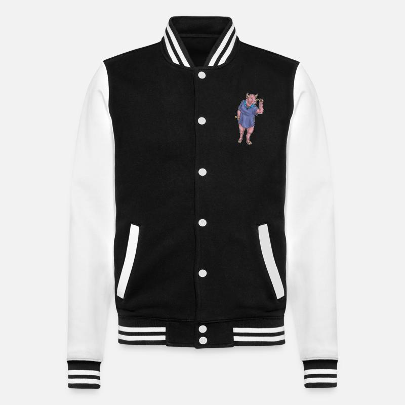 Bull Dart Dart - Veste Teddy - noir/blanc