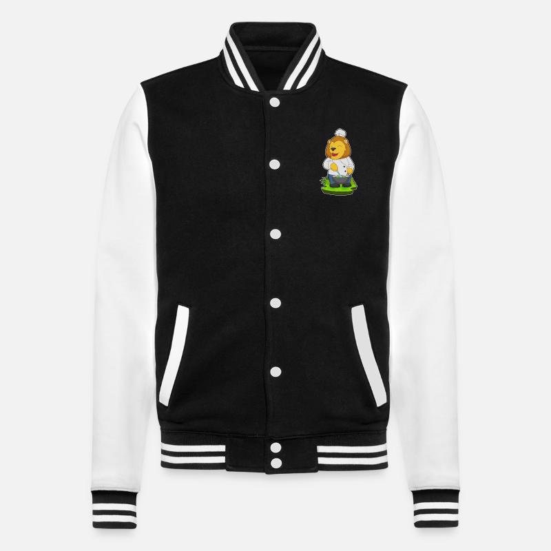 Chapeau de chef Lion - Veste Teddy - noir/blanc