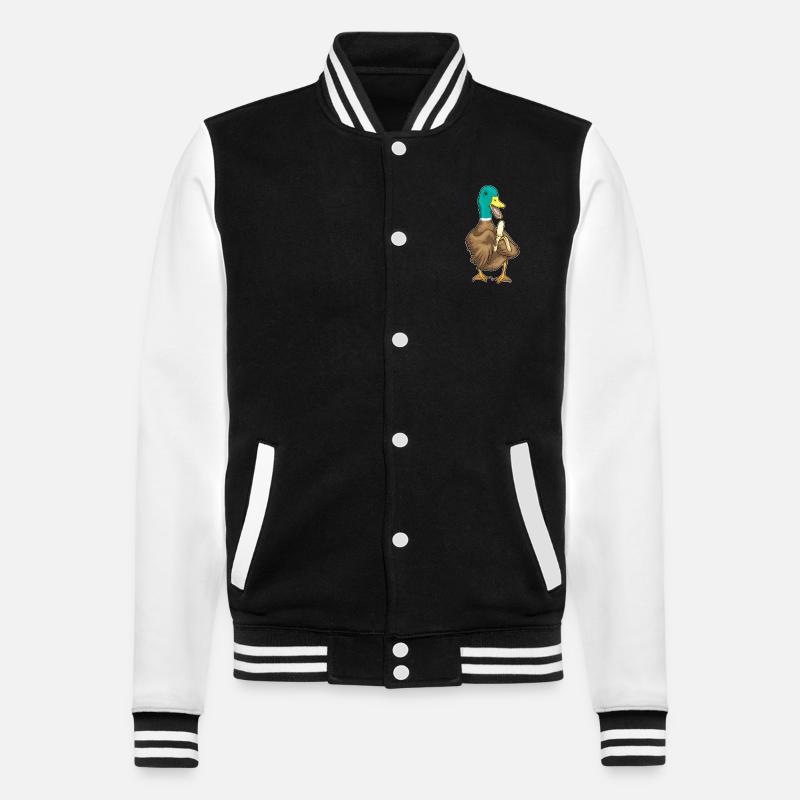 Duck Banana - College Sweat Jacket - black/white