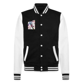 Swimmer sport #swimmer #sport - College Sweat Jacket - black/white - Front - Nik (191cm) & Marisol (170cm)