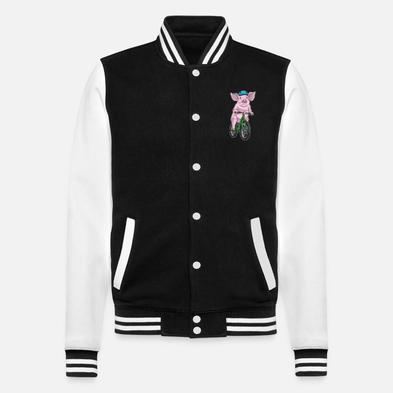 Vélo cochon - Veste Teddy - noir/blanc