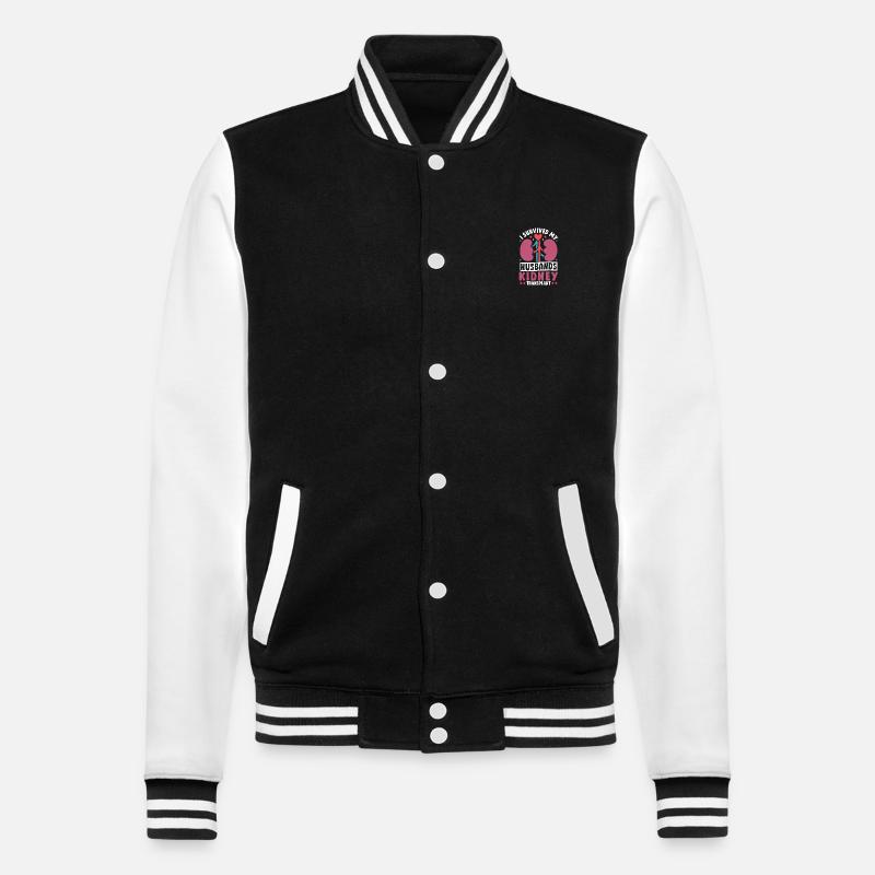 J’ai la greffe de rein de mon mari - Veste Teddy - noir/blanc