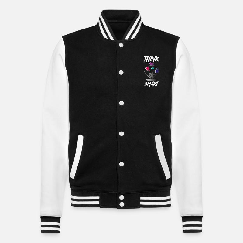 Think Smart Puzzle - College-Sweatjacke - Schwarz/Weiß