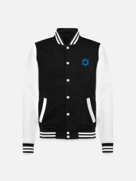 Israel Stern Davidstern Hexagramm Judentum Symbol - College-Sweatjacke - Schwarz/Weiß