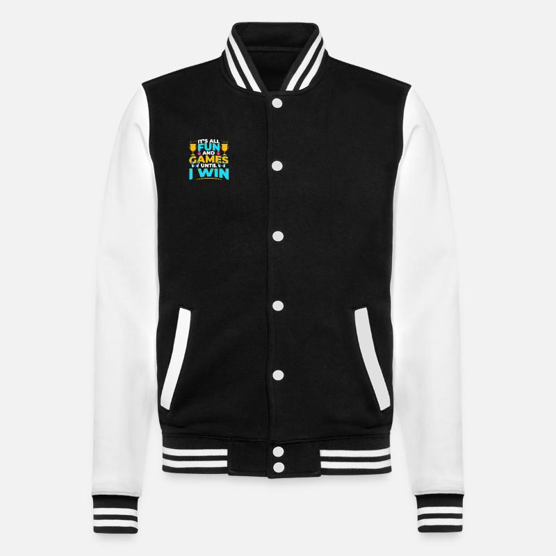 Brettspiele Win Game Night Winning - College-Sweatjacke - Schwarz/Weiß