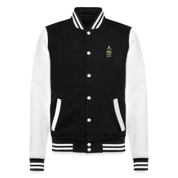 1996 Limited Edition - College Sweat Jacket - black/white - Front - Nik (191cm) & Marisol (170cm)