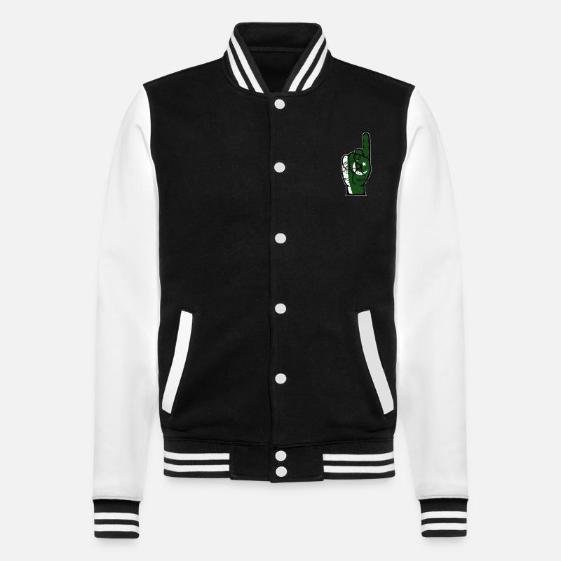 Drapeau pakistanais numéro 1 utilisé - Veste Teddy - noir/blanc