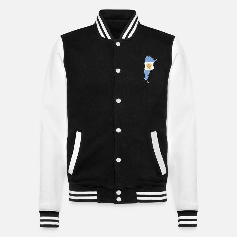 Carte murale Argentine Drapeau - Veste Teddy - noir/blanc