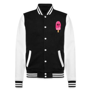 kawaii ice cream | original by. MMJ49 - College Sweat Jacket - black/white - Front - Nik (191cm) & Marisol (170cm)