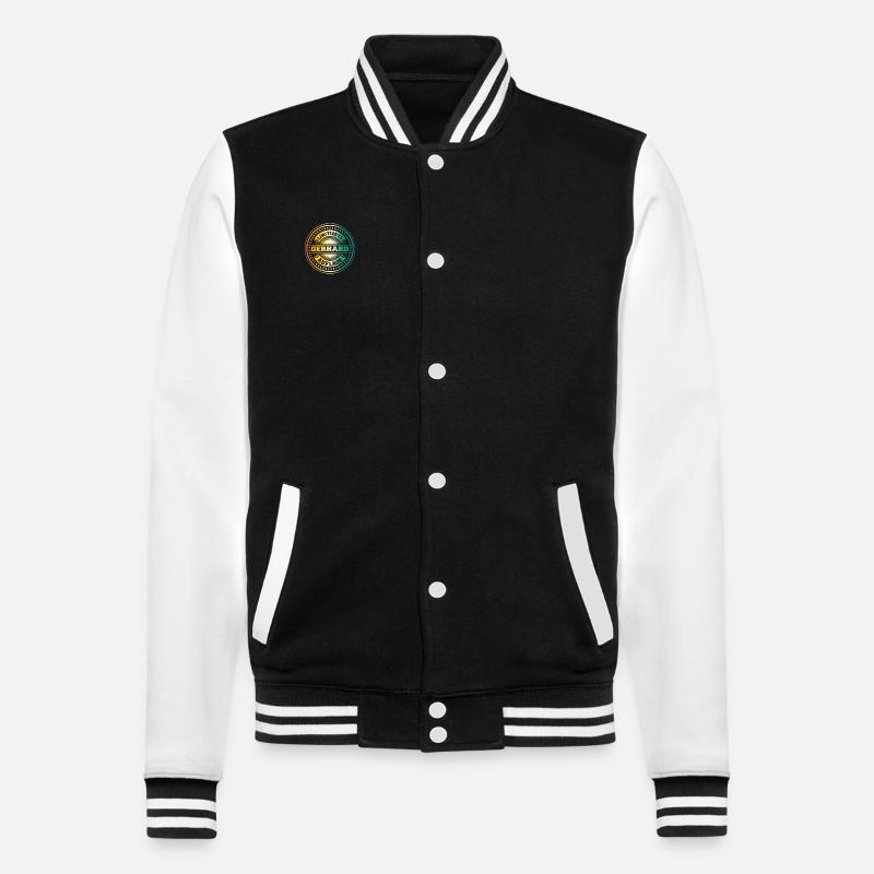 Gerhard - College-Sweatjacke - Schwarz/Weiß