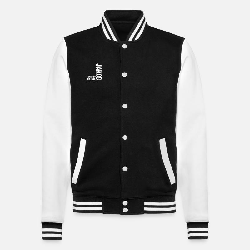 Jacob - Veste Teddy - noir/blanc