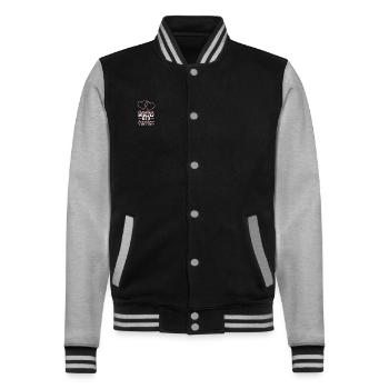 Meilleur ami - Veste Teddy - noir/gris chiné - Devant - Nik (191cm) & Marisol (170cm)